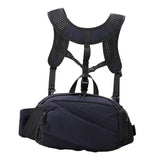 Maxbell Harness Chest Pack for Woman and Man Multi Pocket Portable Sport Storage Bag Dark Blue