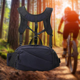 Maxbell Harness Chest Pack for Woman and Man Multi Pocket Portable Sport Storage Bag Dark Blue