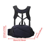 Maxbell Harness Chest Pack for Woman and Man Multi Pocket Portable Sport Storage Bag Dark Blue