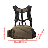 Maxbell Harness Chest Pack for Woman and Man Multi Pocket Portable Sport Storage Bag Coffee