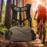 Maxbell Harness Chest Pack for Woman and Man Multi Pocket Portable Sport Storage Bag Coffee