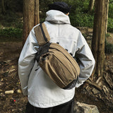 Maxbell Harness Chest Pack for Woman and Man Multi Pocket Portable Sport Storage Bag Coffee