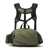 Maxbell Harness Chest Pack for Woman and Man Multi Pocket Portable Sport Storage Bag Green
