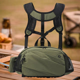 Maxbell Harness Chest Pack for Woman and Man Multi Pocket Portable Sport Storage Bag Green
