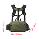Maxbell Harness Chest Pack for Woman and Man Multi Pocket Portable Sport Storage Bag Green