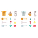 Maxbell Beach Toys Sand Set Summer Beach Bucket for Boys and Girls Age 3-10 Backyard Yellow