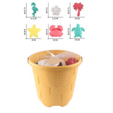 Maxbell Beach Toys Sand Set Summer Beach Bucket for Boys and Girls Age 3-10 Backyard Yellow
