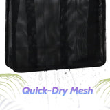 Maxbell Portable Mesh Shower Tote Bag Bathroom Organizer for Camp Women/Men Bathroom Black
