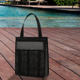 Maxbell Portable Mesh Shower Tote Bag Bathroom Organizer for Camp Women/Men Bathroom Black