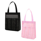 Maxbell Portable Mesh Shower Tote Bag Bathroom Organizer for Camp Women/Men Bathroom Black