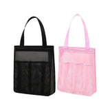 Maxbell Portable Mesh Shower Tote Bag Bathroom Organizer for Camp Women/Men Bathroom Black