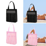 Maxbell Portable Mesh Shower Tote Bag Bathroom Organizer for Camp Women/Men Bathroom Black