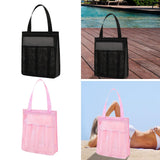 Maxbell Portable Mesh Shower Tote Bag Bathroom Organizer for Camp Women/Men Bathroom Black