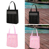 Maxbell Portable Mesh Shower Tote Bag Bathroom Organizer for Camp Women/Men Bathroom Black