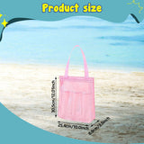Maxbell Portable Mesh Shower Tote Bag Bathroom Organizer for Camp Women/Men Bathroom Pink