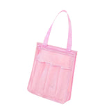 Maxbell Portable Mesh Shower Tote Bag Bathroom Organizer for Camp Women/Men Bathroom Pink