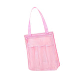 Maxbell Portable Mesh Shower Tote Bag Bathroom Organizer for Camp Women/Men Bathroom Pink