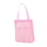 Maxbell Portable Mesh Shower Tote Bag Bathroom Organizer for Camp Women/Men Bathroom Pink