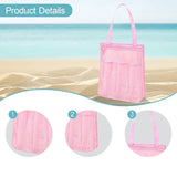 Maxbell Portable Mesh Shower Tote Bag Bathroom Organizer for Camp Women/Men Bathroom Pink