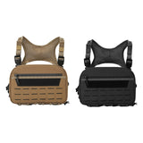 Maxbell Chest Rig Vest Pack Keys Tools Phone Holder Sports Running Outdoor Chest Bag Brown