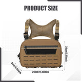 Maxbell Chest Rig Vest Pack Keys Tools Phone Holder Sports Running Outdoor Chest Bag Brown