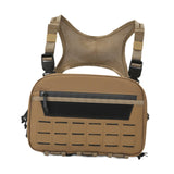 Maxbell Chest Rig Vest Pack Keys Tools Phone Holder Sports Running Outdoor Chest Bag Brown