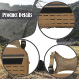 Maxbell Chest Rig Vest Pack Keys Tools Phone Holder Sports Running Outdoor Chest Bag Brown