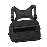 Maxbell Chest Rig Vest Pack Keys Tools Phone Holder Sports Running Outdoor Chest Bag Black
