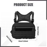 Maxbell Chest Rig Vest Pack Keys Tools Phone Holder Sports Running Outdoor Chest Bag Black