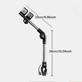 Maxbell Bike Umbrella Holder for Electric Bicycle Stainless Steel Attachment Support 49cm foldable