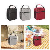 Maxbell Lunch Bag with Handle and Bottle Pocket Waterproof for Beach Outdoor Camping Black