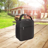 Maxbell Lunch Bag with Handle and Bottle Pocket Waterproof for Beach Outdoor Camping Black