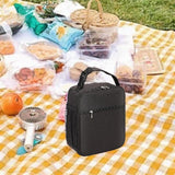 Maxbell Lunch Bag with Handle and Bottle Pocket Waterproof for Beach Outdoor Camping Black