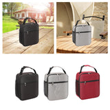 Maxbell Lunch Bag with Handle and Bottle Pocket Waterproof for Beach Outdoor Camping Black