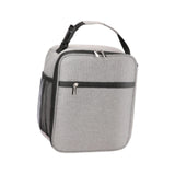 Maxbell Lunch Bag with Handle and Bottle Pocket Waterproof for Beach Outdoor Camping White Gray