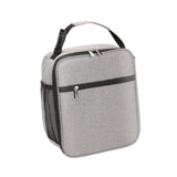 Maxbell Lunch Bag with Handle and Bottle Pocket Waterproof for Beach Outdoor Camping White Gray
