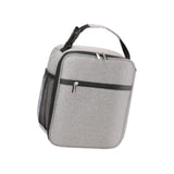 Maxbell Lunch Bag with Handle and Bottle Pocket Waterproof for Beach Outdoor Camping White Gray