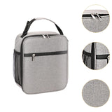 Maxbell Lunch Bag with Handle and Bottle Pocket Waterproof for Beach Outdoor Camping White Gray
