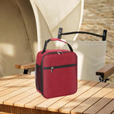 Maxbell Lunch Bag with Handle and Bottle Pocket Waterproof for Beach Outdoor Camping Red