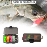 Maxbell Fishing Lures with Luminous Portable Fishing Gear Kit for Bass Anglers Trout 41Pcs 124g