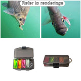 Maxbell Fishing Lures with Luminous Portable Fishing Gear Kit for Bass Anglers Trout 41Pcs 124g