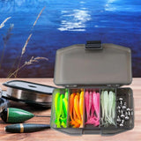 Maxbell Fishing Lures with Luminous Portable Fishing Gear Kit for Bass Anglers Trout 41Pcs 124g