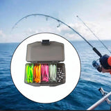 Maxbell Fishing Lures with Luminous Portable Fishing Gear Kit for Bass Anglers Trout 41Pcs 124g