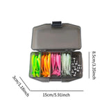 Maxbell Fishing Lures with Luminous Portable Fishing Gear Kit for Bass Anglers Trout 41Pcs 124g