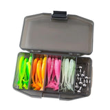 Maxbell Fishing Lures with Luminous Portable Fishing Gear Kit for Bass Anglers Trout 41Pcs 124g