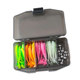 Maxbell Fishing Lures with Luminous Portable Fishing Gear Kit for Bass Anglers Trout 41Pcs 124g