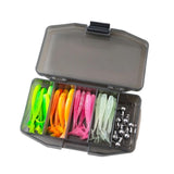 Maxbell Fishing Lures with Luminous Portable Fishing Gear Kit for Bass Anglers Trout 41Pcs 124g