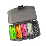 Maxbell Fishing Lures with Luminous Portable Fishing Gear Kit for Bass Anglers Trout 41Pcs 124g