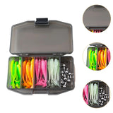 Maxbell Fishing Lures with Luminous Portable Fishing Gear Kit for Bass Anglers Trout 41Pcs 124g