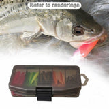 Maxbell Fishing Lures with Luminous Portable Fishing Gear Kit for Bass Anglers Trout 66Pcs 139g